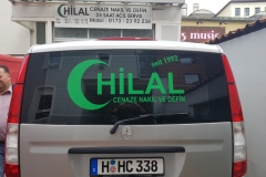 Fahrzeugbeschriftung HILAL Bestattung